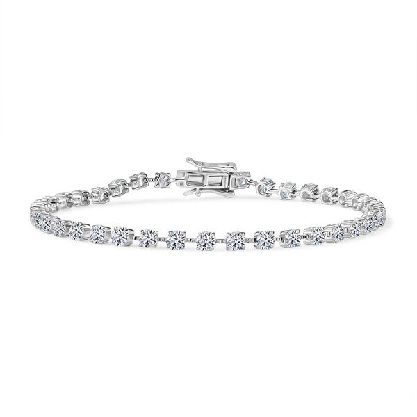 LUXURIANT IGI zertifiziertes VS-EF Labor Diamant 19cm Armband in 375 Wei&szlig;gold - 4 ct.