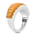 Gelbe Jade Ring 925 Silber Rhodium-Überzug image number 3