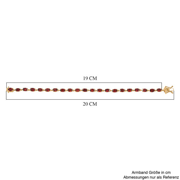 EverTrue rotes Granat 19cm Armband - 11,49 ct. image number 5