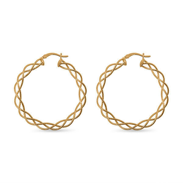 Vergoldete Creolen, 925 Silber, ca. 5,30g image number 2