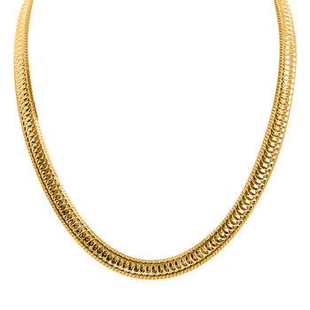 Fischgr&auml;ten-Kette 50 cm in vergoldetem 925 Silber