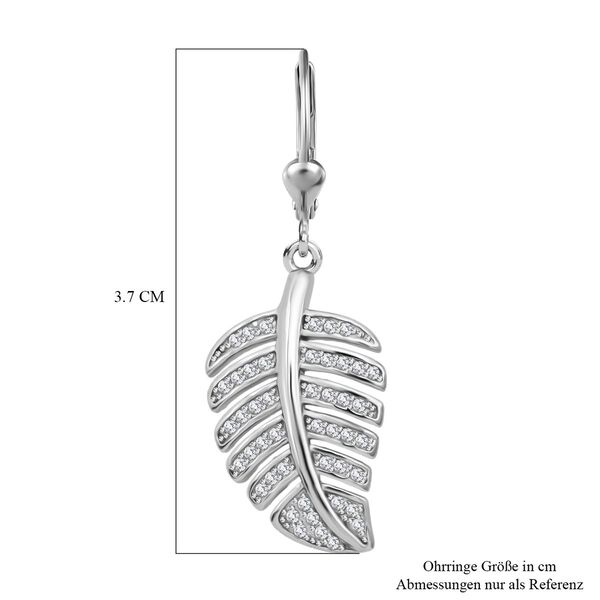 LUSTRO STELLA - Weißer Zirkonia Ohrringe 925 Silber rhodiniert image number 4