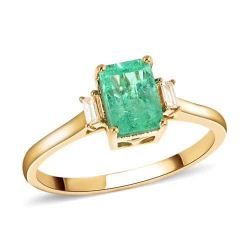 LUXORO AAA Kolumbianischer Smaragd und weißer Diamant-Ring - 1,20 ct. image number 0
