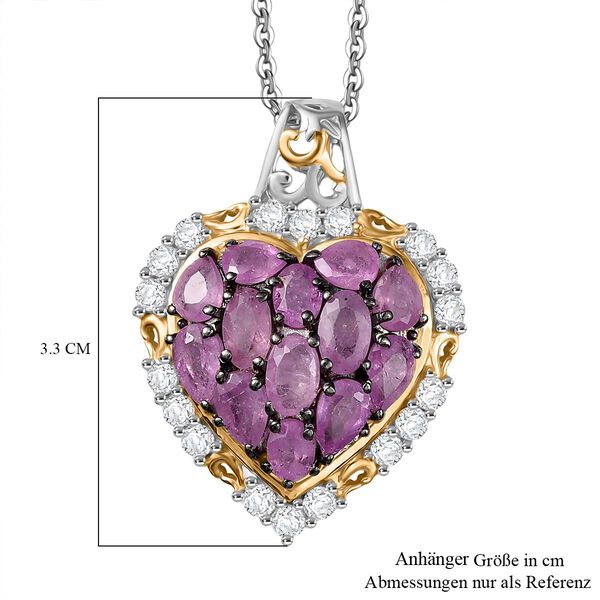 Ilakaka Rosa Saphir (Fissure gefüllt) Schmuckset 925 Silber rhodiniert ca. 4.38 ct image number 6