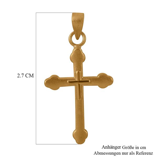 999 Fein Gold Kreuz Anh&auml;nger image number 4