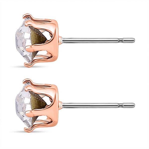 Wei&szlig;er Kristall Schmuckset Nickelfreies Messing ros&eacute;vergoldferben, Flexibles (Gr&ouml;&szlig;e 17.00-18.00) image number 7