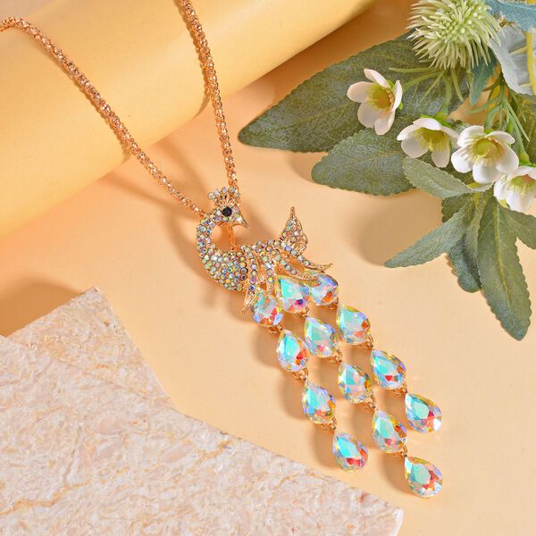 Schwarzer Kristall, Kristall Halskette ca. 70 cm  Std Gelb image number 2