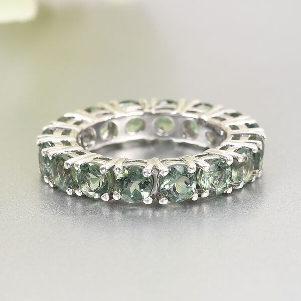 Natürlicher grüner Apatit Ring 925 Silber Platin-Überzug image number 2