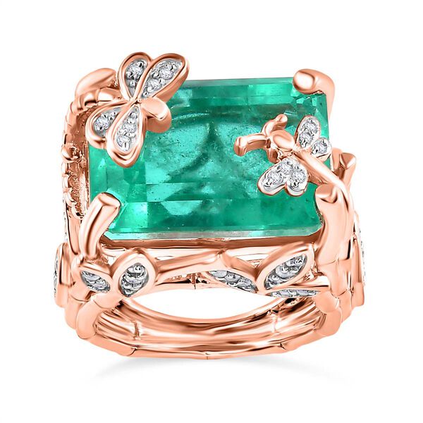 GP Italian Garden Kollektion- Smaragd Triplett Quarz, Zirkon und blauer Saphir-Ring- 18,80 ct. image number 4