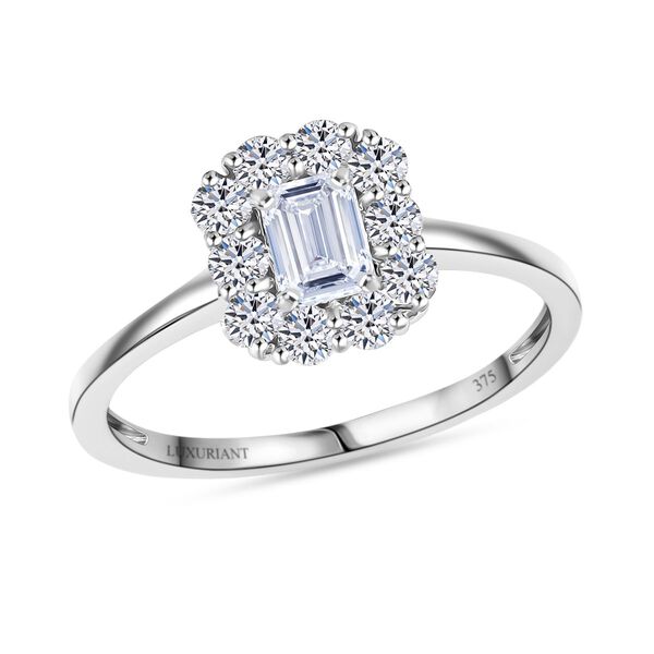 LUXURIANT SGL zertifizierter VS-GH Labor Diamant Ring in 375 Wei&szlig;gold - 1 ct. image number 4