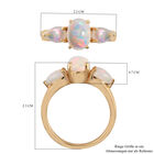 Natürlicher, äthiopischer Opal-Ring, 925 Silber vergoldet  ca. 1,40 ct image number 6