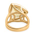 AAA Ouro Verde-Quarz Ring, 925 Silber vergoldet, (Größe 19.00), ca. 11.39 ct image number 5