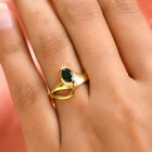 Natürlicher Chromdiopsid Ring 925 Silber vergoldet  ca. 0,72 ct image number 2