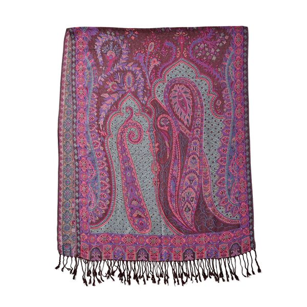 Paisley Schal in lila image number 2