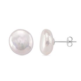 Keshi Perle Ohrringe 925 Silber rhodiniert 6.00 ct
