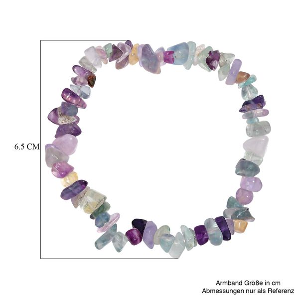 4er-Set - Flexible Prehnit, mehrfarbige Fluorit, Schneeflocken Glasachat und Lapislazuli-Armbänder - 325 ct. image number 8