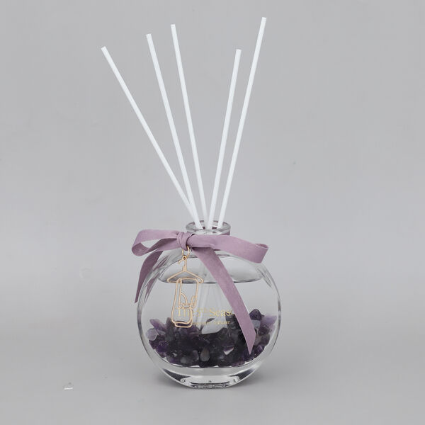 The 5th Season - Parf&uuml;mflasche mit Amethyst Edelsteinen, Gr&ouml;&szlig;e 9,5x3,5x14 cm, Lila, 100ml image number 5