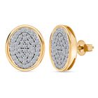 LUXURIANT DIAMOND - Lab Grown Diamant SI-GH SGL zertifiziert Ohrringe 925 Silber Gelbgold Vermeil ca. 1,00 ct.