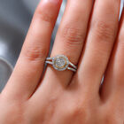 Diamant Ring, 925 Silber vergoldet  ca. 0,50 ct image number 2