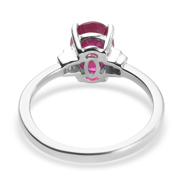Afrikanischer Rubin und Zirkon-Ring- 1,87 ct. image number 6