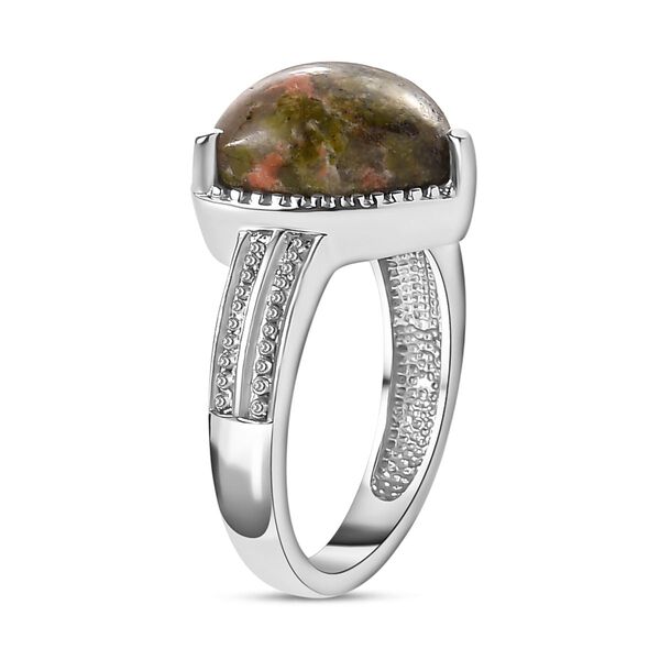 Unakite Ring Edelstahl (Gr&ouml;&szlig;e 17.00) ca. 6,85 ct image number 5