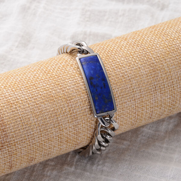 Lapislazuli-Armband, 20 cm, Edelstahl ca. 40,00 ct image number 2