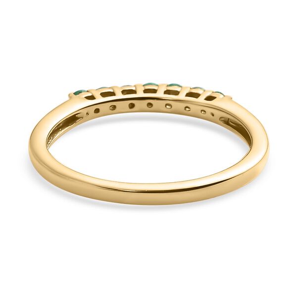 Kolumbianischer Smaragd Ring, 925 Silber vergoldet (Gr&ouml;&szlig;e 17.00) ca. 0.25 ct image number 6