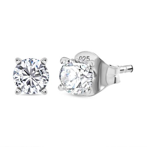 Moissanit Ohrringe, 925 Silber rhodiniert - 0,45 ct. image number 0