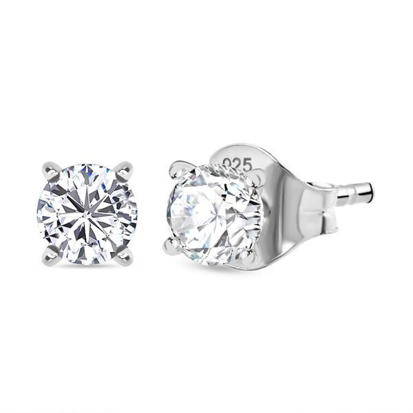 Moissanit Ohrringe, 925 Silber rhodiniert - 0,45 ct. image number 0