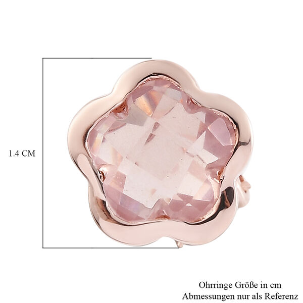 Rosenquarz-Ohrstecker, 925 Silber ros&eacute;vergoldet ca. 6,51 ct image number 5
