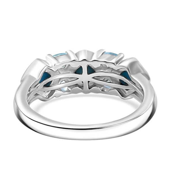 AA Amerikanischer natürlicher Sleeping Beauty Türkis und himmelblauer Topas Ring - 1,51 ct. image number 6