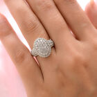 88 Facetten Moissanit-Ring, 925 Silber platiniert  ca. 1,17 ct image number 2