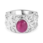 Afrikanischer Rubin (Fissure gefüllt) Ring 925 Silber (Größe 17.00) ca. 2,95 ct