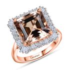 LUXURIANT DIAMOND - AAA Morganit, Lab Grown Diamant Ring 417 Gold (Gr&ouml;&szlig;e 20.00) ca. 6,04 ct