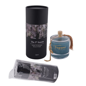 The 5th Season - 100ml Runder Diffusor mit Glitzerpuder in Geschenkbox, Duft: Cold Water, Grau