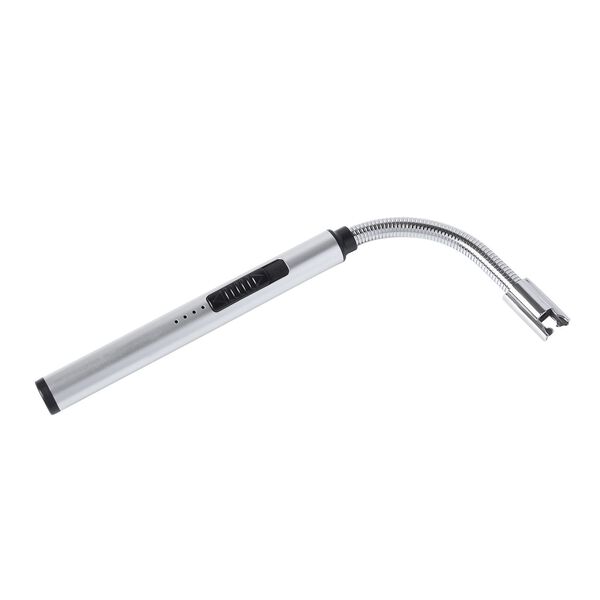Elektrisches Stabfeuerzeug mit flexiblem, langem Hals & USB-Ladeger&auml;t, Gr&ouml;&szlig;e 24 cm,  Silber image number 3