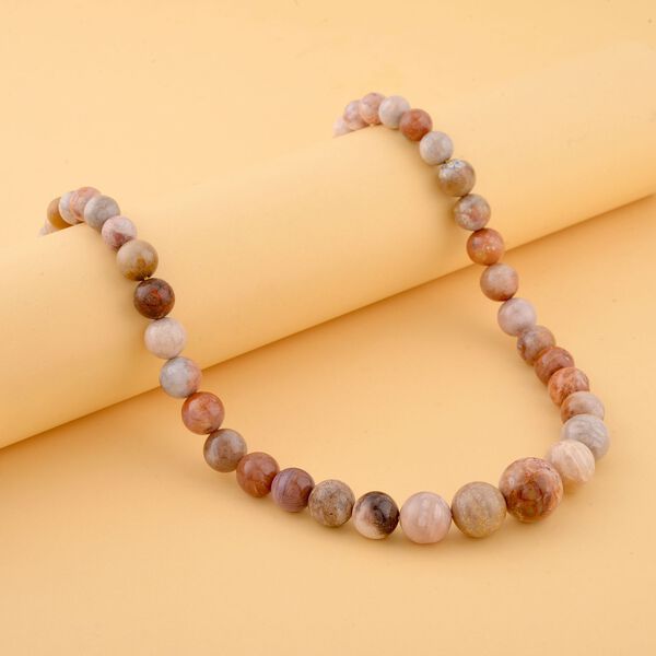 Runde, fossile Korallen-Halskette image number 2