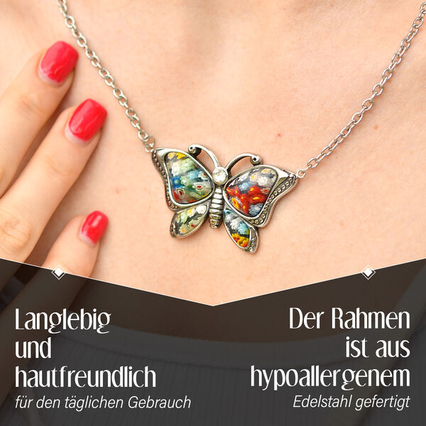 Mehrfarbige Halskette im Murano-Stil image number 2