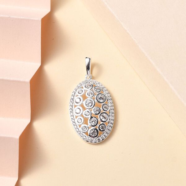 Wei&szlig;er Zirkonia Anh&auml;nger 925 Silber image number 2