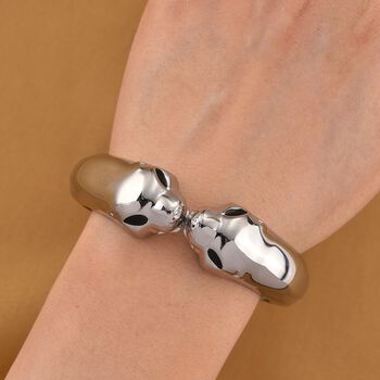 Statement-Armreif im Panther-Design in Silberton, 18cm