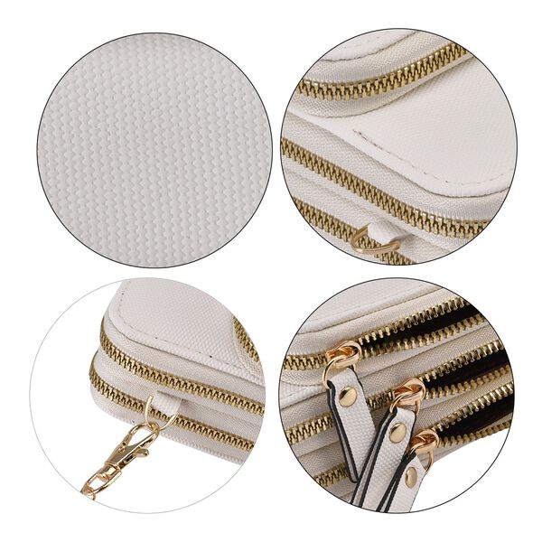 Modische Umh&auml;ngetasche mit RFID-Schutz, wei&szlig; Gr&ouml;&szlig;e: 11x7x18cm, wei&szlig; image number 6