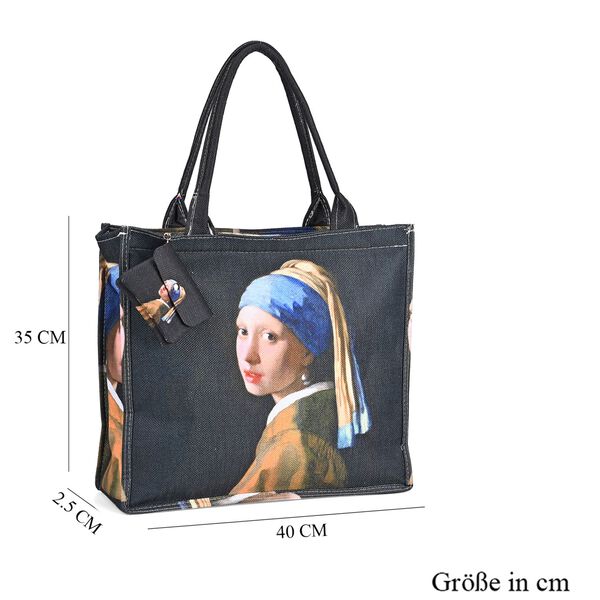 2er Set Shopper und Geldb&ouml;rse - M&auml;dchen mit dem Perlenohrring image number 6