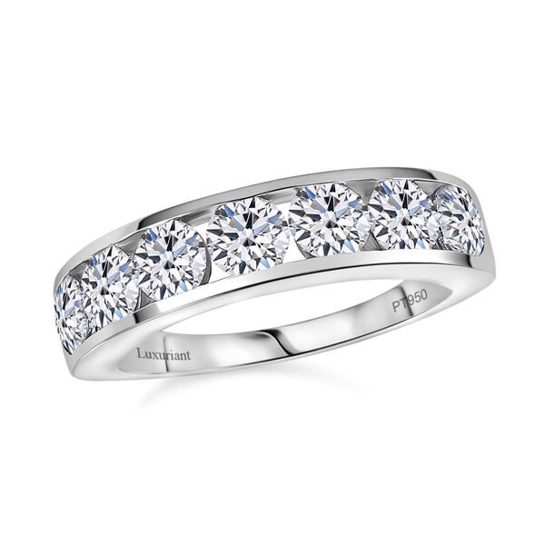 LUXURIANT SGL zertifizierter VS-EF Labor Diamant Ring in 950 Platin - 2 ct. image number 3