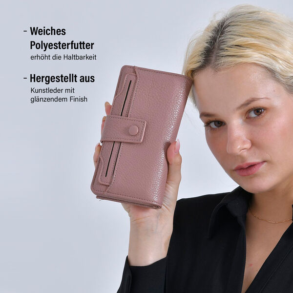 Brieftasche mit RFID-Schutz, 18x3x9cm, Rosa image number 3