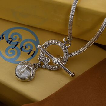 Sajen Silver- Perlmutt-Halskette, 50 cm, 3,23 ct.