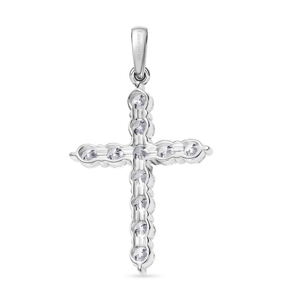 LUXURIANT SI-GH Labor Diamant Kreuz Anh&auml;nger in 585 Wei&szlig;gold - 0,50 ct. image number 4