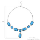 Blaue Howlit-Halskette, 45 cm, silberfarben ca. 117,00 ct image number 4
