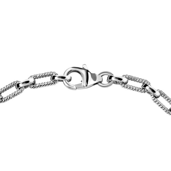 GP - Murano aus Italien, Wei&szlig;er Zirkon Armband ca. 19 cm 925 Silber rhodiniert image number 4