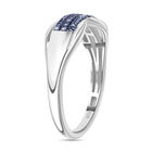 Blauer Diamant Ring, 925 Silber platiniert, (Größe 20.00), ca. 0.15 ct image number 1