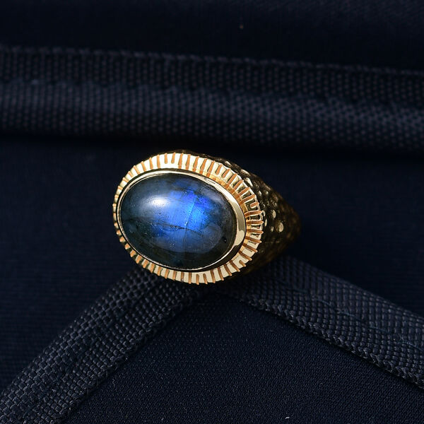 EVER TRUE AAA Labradorit Ring Nickelfreies Messing (Gr&ouml;&szlig;e 21.00) ca. 9,34 ct image number 2